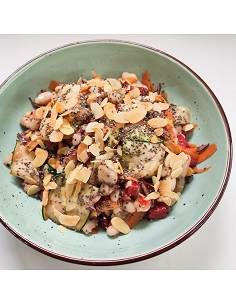 Ensalada de judias con lombarda y vinagreta de miso 2