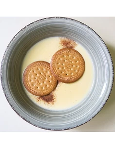 Natillas de huevo de corral con galleta