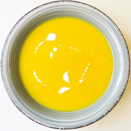 Crema de calabaza y coco